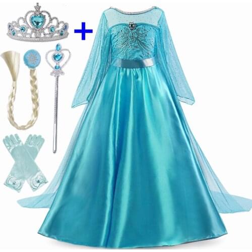 Princess Dress Cosplay Queen Costume Dress for Girls Party Vestidos Fantasia Kids Girls Clothing Halloween Princess Costume