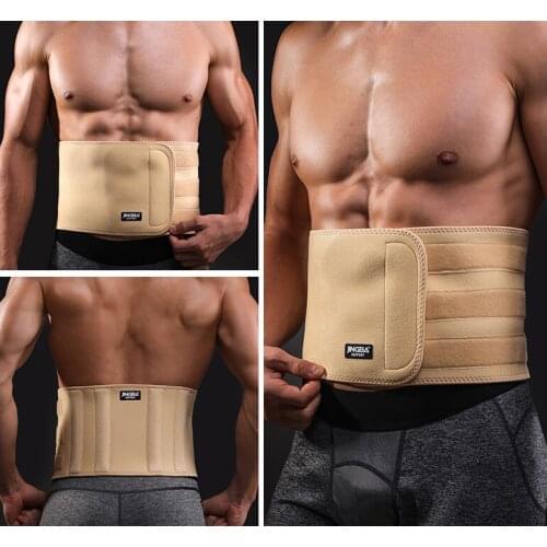 JINGBA SUPPORT Neoprene Adjustable Lumbar Spine Waist Support Protector Waist Trainer Men Waist Trimmer Sweat Belt Factory Drop