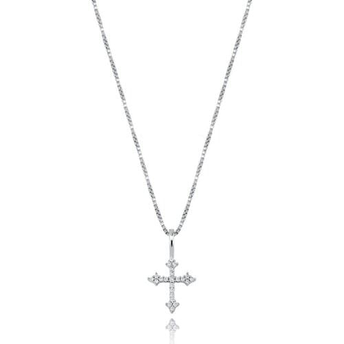 Hot 925 Silver Cross Zircon Pendant New Product Personality Hip Hop Necklace Gift Chain