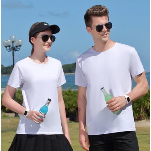 Unisex Casual T-shirt High Quality Mercerized Cotton Tees Solid Color O-neck Top Summer Men and Women T-shirt One Dropshipping