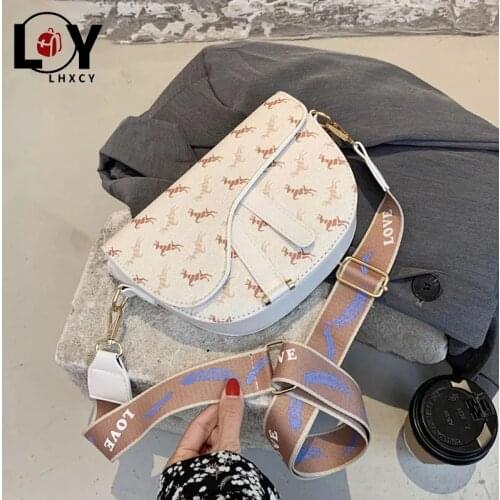 LHXCY Casual Animal Deer Prints Messenger Bags Women High Quality Luxury Pu Leather Designer Women High Capacity Hasp Bags Women