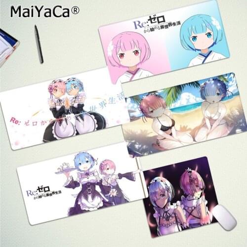 MaiYaCa New Printed Life in a different world from zero Rem Durable Rubber Mouse Mat Pad Rubber PC Computer Gaming mousepad