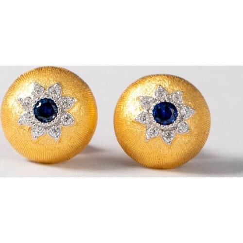 S925 Sterling SilverLuxury Gorgeous Pendant Stud Earrings Full Mini CZ Bride Wedding Actor Dancer Appointment Party Show Earring