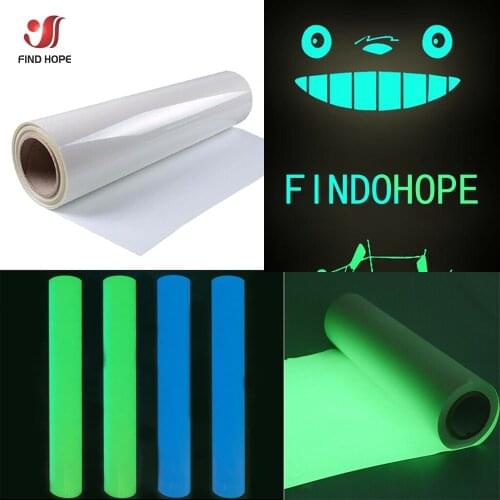 Luminous Heat Transfer Vinyl Glow in the Dark Iron On T-Shirt Garment Bags Craft Film HTV Printing for Cricut Cameo