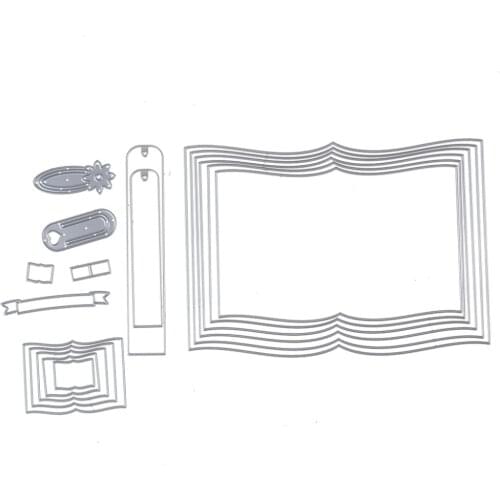 Book Border Cutting Dies Stencil for DIY Scrapbooking Embossing Album Card