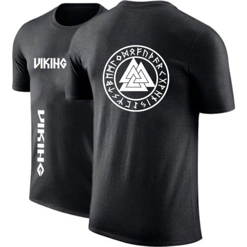 Unisex Men Odin Viking Valhalla Round Neck T shirt Decal Shirts Punk Comfortable Print Harajuku Slim Fit Casual Top Sweatshirts