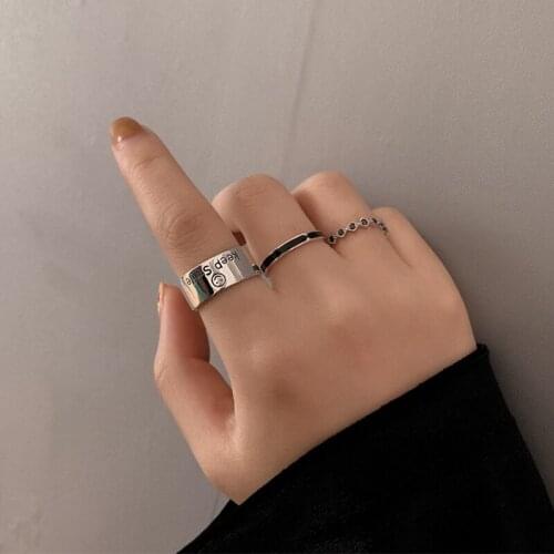 Vintage Adjustable Rings Smile Face Rings For Women Boho Female Charms Jewelry Men Antique Knuckle Ring Fashion Party Gift