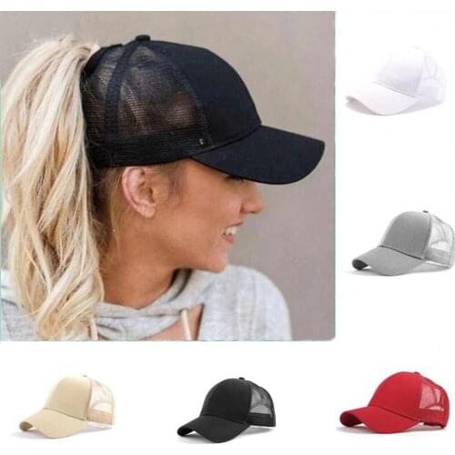 Women Sport Hat Running Cap Outdoor Sunshade Ponytail Baseball Cap Summer Sun Protection Mesh Hats Sport Running Cycling Cap