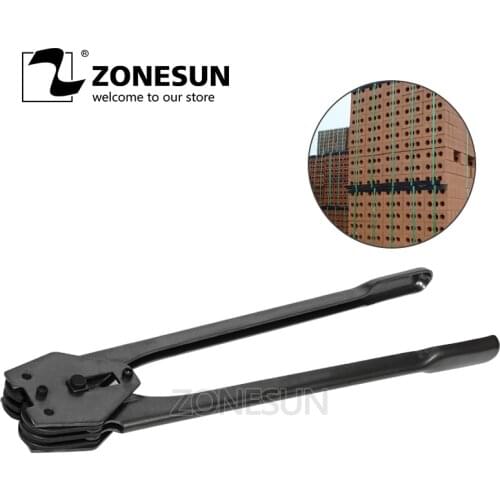 ZONESUN Manual Plastic Strapping Tool Manual Strapping Tool Sealer For 12mm to 16mm Strap