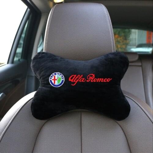 1PC Auto Seat Cover Car Headrest Head Neck Rest Cushion Pillow Accessories For Alfa Romeo Mito 159 147 156 Giulietta Car Styling
