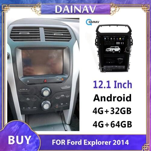 12.1 inch Car DVD Multimedia Player GPS Navigation For-ford explorer 2014 car stereo autoradio player HD screen Tesla style