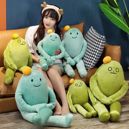60-100CM Cartoon Korea Banana Man Plush Toys Healing Plush Plant Cactus Doll Soft Pillow Cute Bag Pendant Room Decor Kids Gift