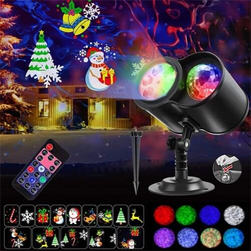 Animated Projection Lights Christmas Light Outdoor/Indoor Projection Lights Holiday Lamp Ocean Wave Bar Party Carnival Snowflake