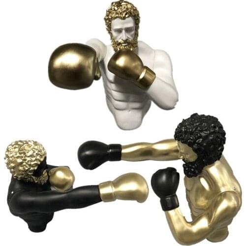 Boxer Home Living Room Entrance Gym Sports Hall Wall Decorations Wall Hanging FRP Ornaments