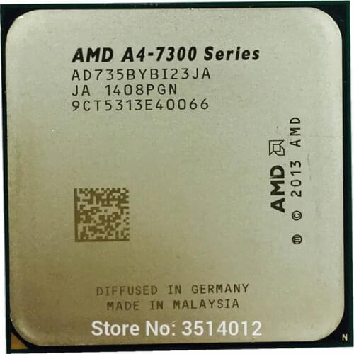AMD A4-Series A4 7350 A4 7350B 3.4 GHz Qual-Core CPU Processor AD735BYBI23JA Socket FM2