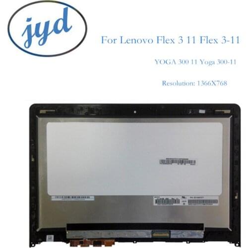11.6" HD LED LCD Touch Screen Digitizer Assembly+Fram/Bezel 1366*768 For Lenovo Flex 3 11 Flex 3-11 YOGA 300 11 Yoga 300-11
