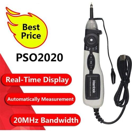 Hantek Official PSO2020 USB Pen type Storage Digital Oscilloscope USB 1 Channel 20Mhz 96MSa/s Diagnostic-tool