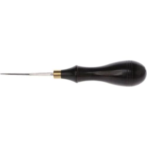 Leather Edge Creaser Steel Blade Ebony Blackwood Shallow Groove Craft Mark Tool