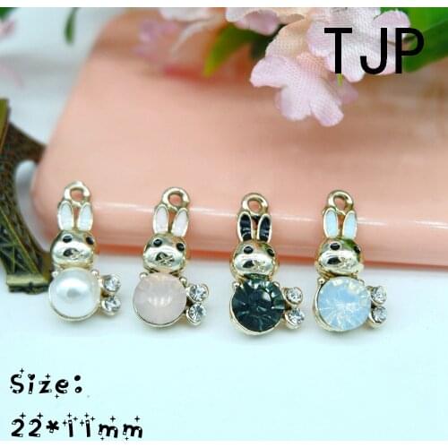 Kawaii Rabibit Charms Pendants for DIY decoration bracelets necklace earring key chain Jewelry Making