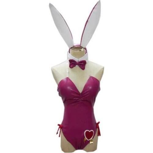 Anime Code Geass Kallen Stadtfeld Cosplay Costumes Sexy Red Bunny Girl JumpsuitBikini Unisex Role Play Clothing