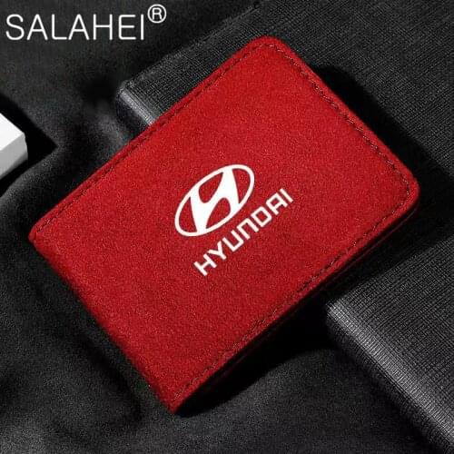 Car Driving Documents Credit Leather Cover Wallet For Hyundai Tucson Mistra Lafesta Elantra Accent IX35 I10 I20 I30 Azera Sonata
