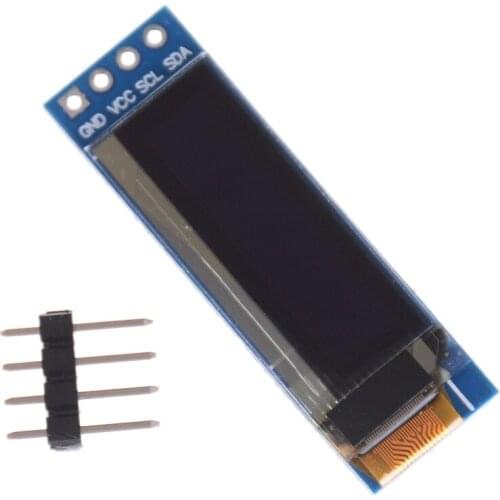 New DIY Module 0.91 Inch 128x32 IIC I2C White / Blue OLED LCD Display SSD1306 Driver IC DC 3.3V 5V