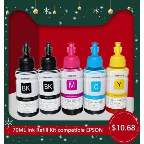 70ML Ink Refill Kit compatible EPSON L800 L801 L805 L810 L850 L1800 printer ink T6731 T6732 T6733 T6734 T6735 T6736