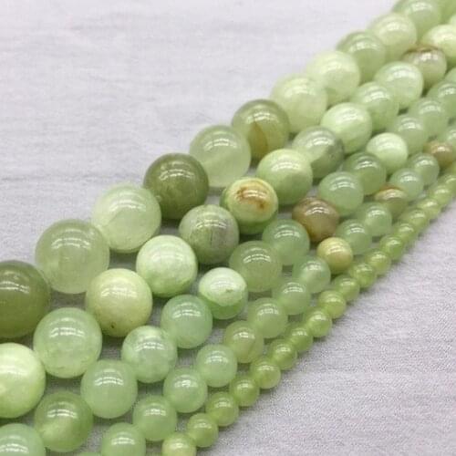 Natural Round Chinese Jades Chalcedony Loose Bead 4/6/8/10mm for DIY Jewelry Making Bracelet Accessories
