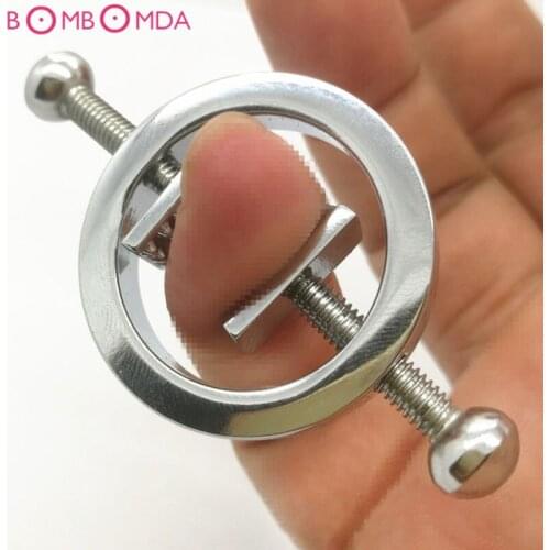 Stainless Metal Papilla Stimulator Nipples Clamps Breast Clip Erotic Sex Adult Games Flirting Toy Nipple Clips For Women Couples