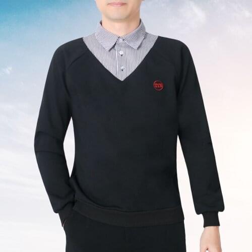 Doubl Latin Clothing Mens Autumn And Winter Plus Velvet Thickening New Brand Clothing National Standard Dance Shirt