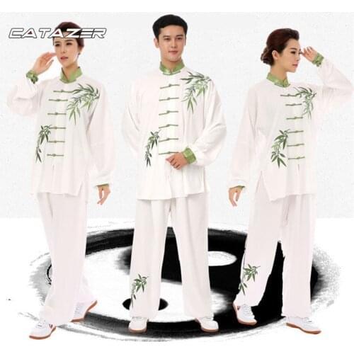 Embroidered Tai Chi Clothing Female Spring and Summer Style Male Middle-aged and Elderly Martial Arts Clothing