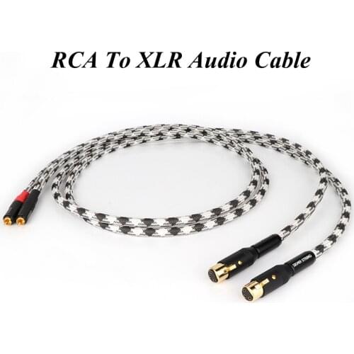Pair X407 Audio Signature1M OFC Silver-Plated RCA Male To XLR Male Female Plug Audio Cable