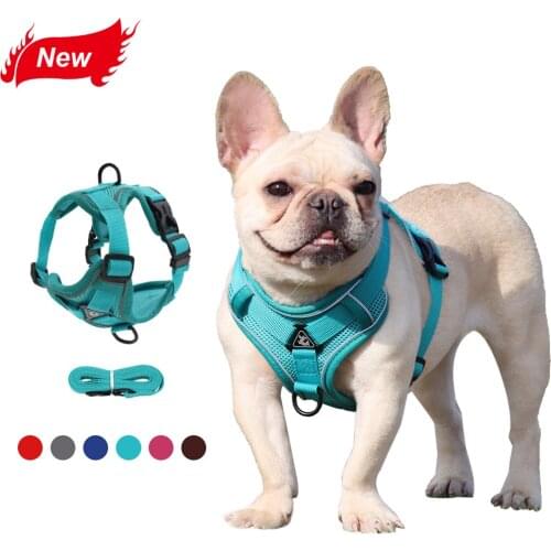 Durable Reflective Pet Dog Harness Chest Adjustable Big Dog Harness Pet Walking Harness Vest For Small Medium Large Dogs