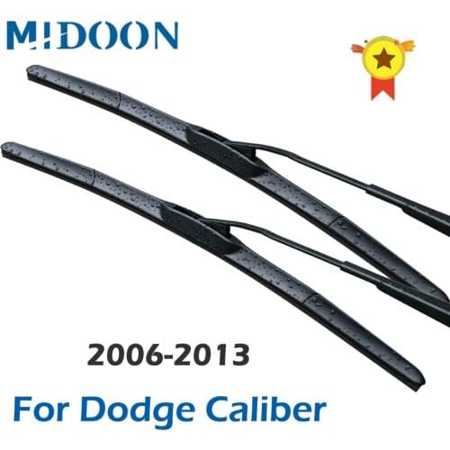 MIDOON Hybrid Wiper Blades for Dodge Caliber Fit Hook Arms 2006 2007 2008 2009 2010 2011 2012 2013