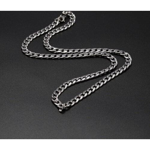 Teamer Punk Cuban Link Chain Necklace Cuban Curb Links Stainless Steel 316L Men Women Chain Necklaces Wholesale