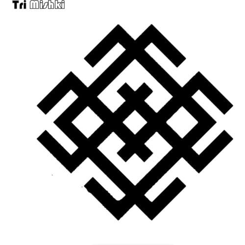 Tri mishki HZX1386 Amulet Symbol of the White God without a circle car sticker Vinyl Decals Waterproof sticker Rear Window