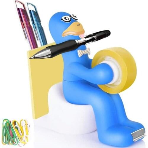 TUTU toilet Adhesive tape holder Paper Clip Holder Magnetic Paper Clip Holder Mini Sink Faucet Desk Organize Office Gift H0515