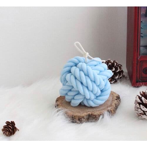 Unique Woolen Candle Silicone Molds Korean Candle Mold Woolen Ball Design Handmade Candle Making Wax Mold