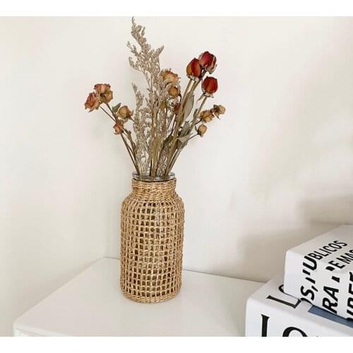 Flower Vase for Table Decoration Living Room Flower Vase Decor Tabletop Terrarium Glass Containers Desktop Table Nordic Vase