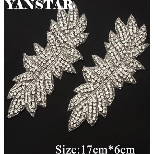 YANSTAR 30PCS Wholesale Handmade Rhinestones Appliques For Wedding Dress BeltRhinestones Appliques Accessories YS933