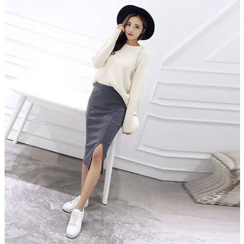 Summer Women Skirts Bodycon Split Sexy Tube Skirt High Waist Female 2020 Fashion Spring Long Pencil Skirts