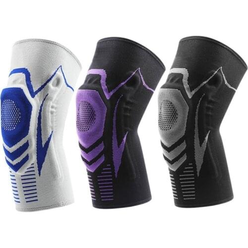 1Pcs Knee Patella Brace Silicone Elastic Basketball Running Compression Knee Support Sports Protection Pads