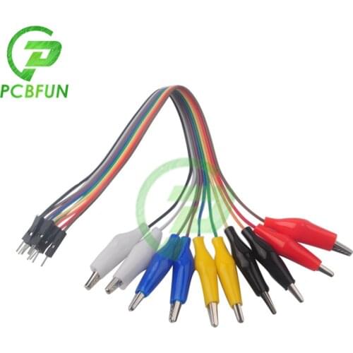 20cm 30cm 10 Pin Dupont Line Male Female Crocodile Clip Test Lead Jumper Wire Line Cable Double-end Alligator Clips Jumper Wire