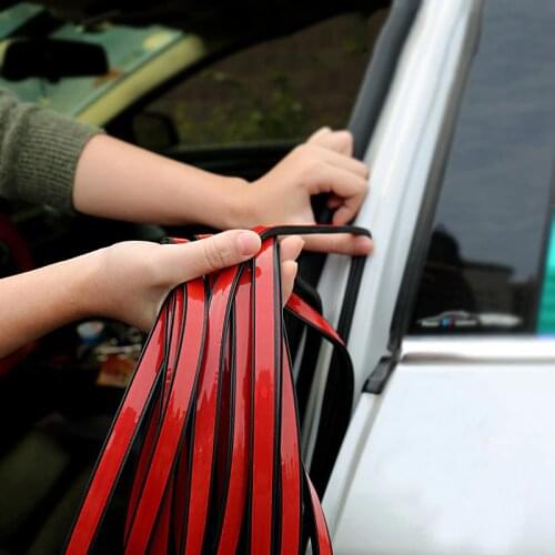 3 Meters Car Door Protector Trunk Edge Stickers Car Door Seal Strip Rubber Noise Insulation Soundproof Weatherstrip Accessories