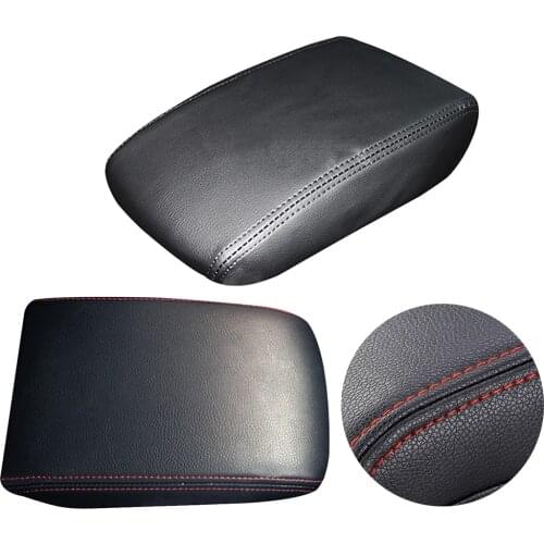 Central Armrest Box Protective Leather Cover For VW Golf 7 MK7 2013-2017 Black Protective Leather Car Armrest Box Protect Cover