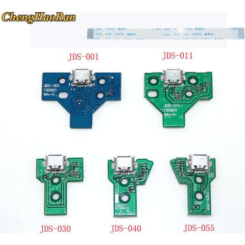 ChengHaoRan 1pcs for PS4 Pro Slim Controller Charging Socket Port Circuit Board JDS 001 011 030 040 055 charge port connector