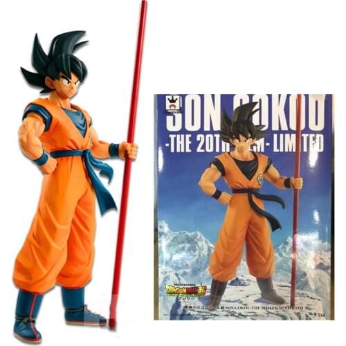 Dragon Ball Z Son Goku Anime Action Figure 20th Anniversary Figurine PVC Toys Model Statue Super DBZ Black Hair Goku Brinquedos