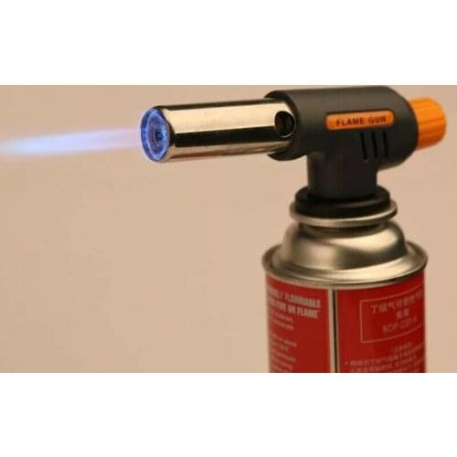 Gas Welding Torch Flamethrower Butane Burner Automatic Ignition Baking Fire Flam