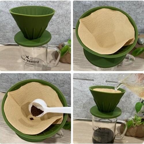 Rainbow Sugar Color V60 Coffee Drip Filter Cup Reversible Reusable Foldable Outdoors Coffee Dripper Filter Cup Coffee Strainer
