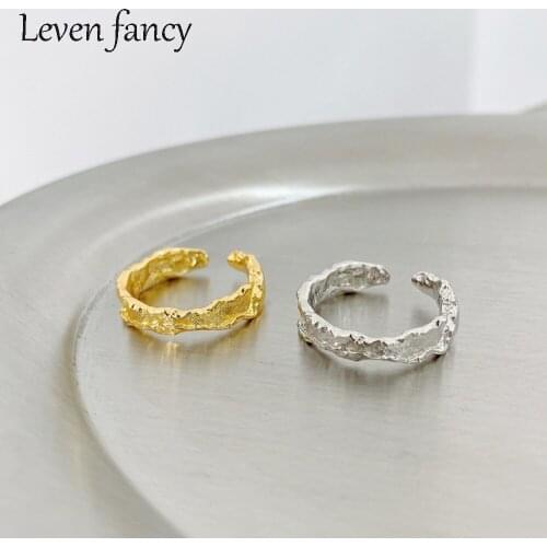 S925 Sterling Silver Tiny Open Ring Adjustable Irregular Thin Ring for Female Party Wedding Jewelry Real Pure Silver Jewelry